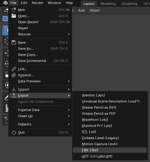 BlenderFBXExport